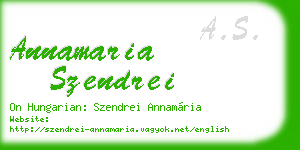 annamaria szendrei business card